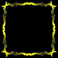 Original gold frame on a black background for text or portrait vector