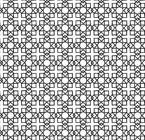 Seamless vector pattern in the form of a patterned lattice in black on a white background