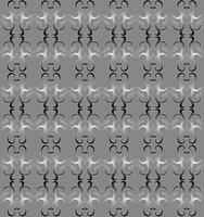 Beautiful seamless monochrome pattern in the form of lines and curls on a gray background vector