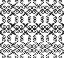 Seamless vector abstract pattern in black color on white background for fabric or wallpaper
