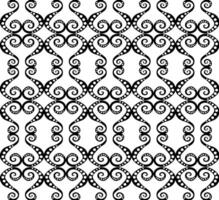 Seamless vector abstract pattern in black color on white background for fabric or wallpaper