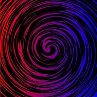 Vector abstract pattern in the form of a round spiral of purple and blue colors on a black background