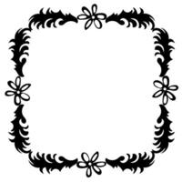 Black frame on a white background drawn in doodle style vector