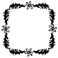 Black frame on a white background drawn in doodle style vector