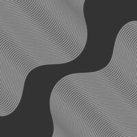 Vector abstract geometric pattern in the form of wavy white lines on a gray background
