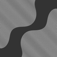 Vector abstract geometric pattern in the form of wavy white lines on a gray background