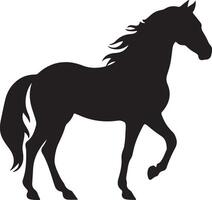 Horse Silhouette Vector Illustration White Background