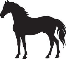 Horse Silhouette Vector Illustration White Background