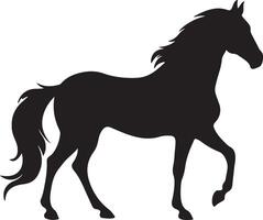 Horse Silhouette Vector Illustration White Background