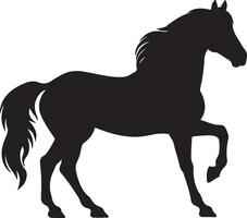 Horse Silhouette Vector Illustration White Background