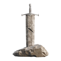 AI generated Sword With Stone on Transparent background - Ai Generated png