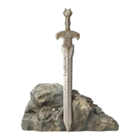 AI generated Sword With Stone on Transparent background - Ai Generated png