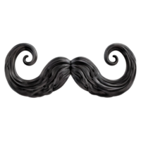 ai généré moustache sur transparent Contexte - ai généré png