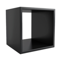 AI generated Black Wooden Box on Transparent background - Ai Generated png