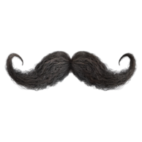 ai généré moustache sur transparent Contexte - ai généré png