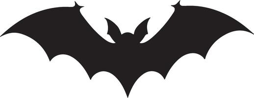 Bat Silhouette Vector Illustration White Background