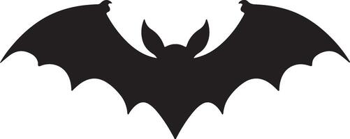 Bat Silhouette Vector Illustration White Background