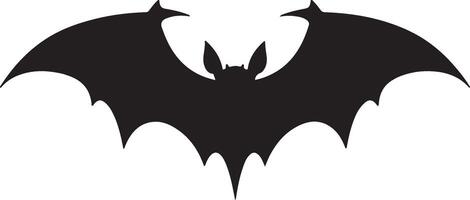 Bat Silhouette Vector Illustration White Background