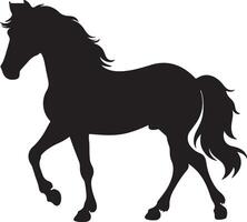 Horse Silhouette Vector Illustration White Background