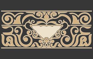Vintage frame for inserting brand text, gold lines. vector