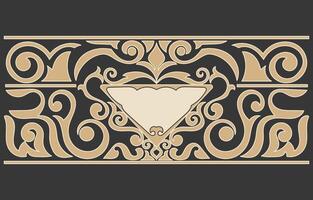 Vintage frame for inserting brand text, gold lines. vector