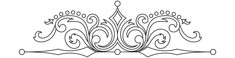 Flower border decorative design element Wedding banners, frames, labels, black lines on white. vector