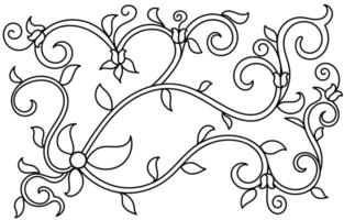 Abstract floral pattern. flower design black circle clip art creative vector