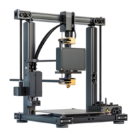 ai generado 3d representación de un último impresión máquina en transparente antecedentes - ai generado png