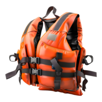 AI generated 3D Rendering of a Orange Life Jacket on Transparent Background - Ai Generated png