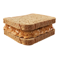 ai generiert 3d Rendern von ein Brot Sandwich auf transparent Hintergrund - - ai generiert png