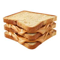 ai generato 3d interpretazione di un' pane Sandwich su trasparente sfondo - ai generato png