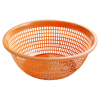 AI generated 3D Rendering of a Empty Plastic Basket on Transparent Background - Ai Generated png