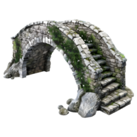 AI generated Vintage Stone Bridge on Transparent background - Ai Generated png