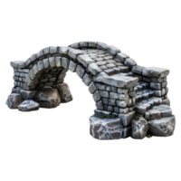 AI generated Vintage Stone Bridge on Transparent background - Ai Generated png