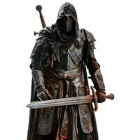 AI generated Warrior Fighter With Sword on Transparent background - Ai Generated png