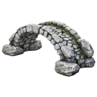 AI generated Vintage Stone Bridge on Transparent background - Ai Generated png