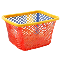 AI generated 3D Rendering of a Empty Plastic Basket on Transparent Background - Ai Generated png