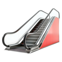 ai généré 3d le rendu de une escalier mécanique sur transparent Contexte - ai généré png