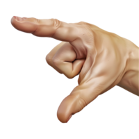 ai gegenereerd 3d renderen van een vinger richten hand- Aan transparant achtergrond - ai gegenereerd png