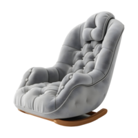 ai généré 3d le rendu de une doux séance siège chaise sur transparent Contexte - ai généré png