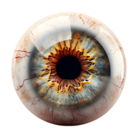 ai genererad 3d tolkning av en närbild av eyeball på transparent bakgrund - ai genererad png