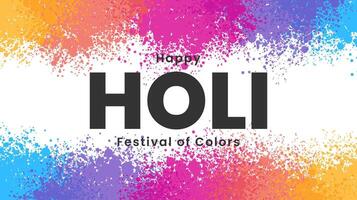 Holi Festival Background. Abstract colorful Holi celebration design with color powder. Vector illustration