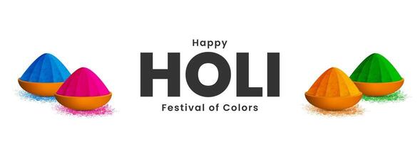 contento holi festival de colores antecedentes diseño. vistoso indio contento holi celebracion bandera. vector ilustración