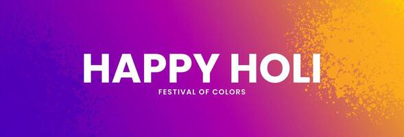 Happy Holi Festival of Colors background design. Colorful Happy Holi text banner. Vector illustration