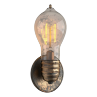 AI generated 3D Rendering of a Street Wall Lamp or Bulb on Transparent Background - Ai Generated png