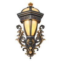 ai gegenereerd 3d renderen van een straat muur lamp of lamp Aan transparant achtergrond - ai gegenereerd png