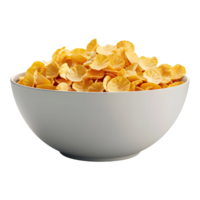 AI generated 3D Rendering of a Corn Flaked Breakfast on Transparent Background - Ai Generated png