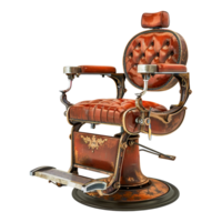 AI generated 3D Rendering of a Barber Hair Cutting Modern Chair on Transparent Background - Ai Generated png