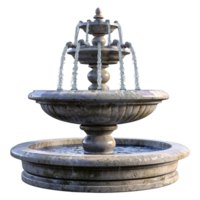 AI generated 3D Rendering of a Water Fountain on Transparent Background - Ai Generated png