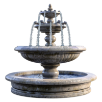 ai generiert 3d Rendern von ein Wasser Brunnen auf transparent Hintergrund - - ai generiert png